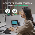 Yealink - Casque UH34 Lite UC - Casque pour téléphone et ordinateur - Certifié UC - Noir-Performances des haut-parleurs HD Voice/large bande