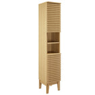 Modway - Render Tall Narrow Armoire de rangement de salle de bain in Chêne-Grande armoire de rangement en linge