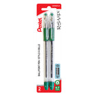 Pentel – Stylo à bille R.S.V.P. – pointe fine – vert – paquet de 2 (BK90BP2-D)  -Écrit pour une longueur de presque un mille