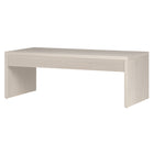 Hudson&Canal - Table basse rectangulaire Lawrence , 48 po de largeur, blanc aulne-Le plateau de table a une capacité de poids de 60 lb