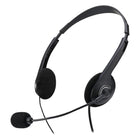 Adesso - Xtream H4 Casque stéréo double 3,5 mm avec micro, réduction de bruit, câble de 6 pi, léger - noir-6