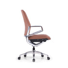 DecentLiving - Chaise de bureau à hauteur standard - Marron-Mécanisme d'assise Bock de conception allemande