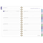 AT-A-GLANCE - Agenda hebdomadaire/mensuel BADGE floral 2025 - 8-1/2 po H x 5 1/2 po l - Multicolore - Bilingue-Une semaine sur deux pages comprenant un espace de planification pour chaque jour, ainsi qu'un espace pour les notes et les objectifs hebdomadaires
