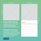 Plato - 2026 Câlins De Chaton Calendrier mural Suspendu Mensuel - 30,5 cm l x 61 cm H - Anglais-Écologique à la Plato - Fabriqué avec des matériaux durables, dont du papier certifié par le Forest Stewardship Council et de l'encre de soja