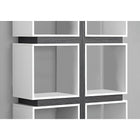 Monarch Specialties - 7076 71 po H Etagere - Blanche /Grise-Fini vieux bois