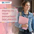 Davis Group - Classeur à anneaux à 3 compartiments - anneaux ronds de 2 -5 cm - couleur Rose pale-Cette reliure avec pochette de recouvrement convient parfaitement aux manuels, rapports et présentations