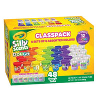 Crayola - Pâte à Modeler Parfumée Rigolote Ensemble Éducatif CLASSPACK (48 x 3oz)-48 contenants de pâte à modeler parfumée (3 oz chacun) parfait pour l’usage en classe