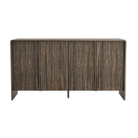 Manhattan Comfort - Buffet contemporain Novara 60" à 4 portes - Noyer Jacobean-Finition stratifiée aspect bois : aspect bois chaud et naturel avec une surface durable et facile à nettoyer