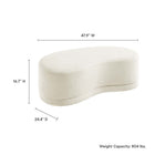 Modway - Nimbus 48" Rembourré Ottoman Bench - Crème-Rembourrage en mousse dense