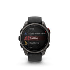 Garmin - Montre connectée GPS multisports fēnix 8 Pro - 47 mm - Titane DLC gris carbone avec bracelet en silicone noir/gris galet-SOS ET RÉPONSES GARMIN - En cas d'urgence, la technologie satellite inReach vous permet d'envoyer un message SOS interactif au centre de coordination Garmin Response, disponible 24/7.