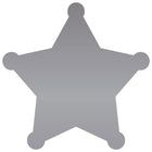 JAM Paper - Rouleaux d'étiquettes standard - étoile de shérif - 2 3/4 x 2 3/4 - feuille argentée mate - 125 étiquettes/rouleau-Taille : Sheriff Star (2 3/4 x 2 3/4 pouces) | Les étiquettes imprimables sont faciles à créer et à personnaliser.