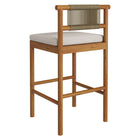Modway - Eleni Terrasse extérieure Bois de teck Tabourets de bar Ensemble de 2 - Voile-7