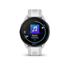 Garmin - Forerunner 165 Music - Gris Brume/Pierre Blanche-Dès votre réveil, recevez votre rapport du matin avec un aperçu de votre sommeil, de votre récupération et de vos perspectives d'entraînement. la météo et l'état du VRC