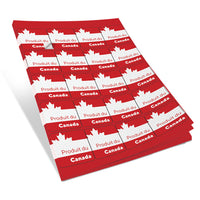 Staples - Étiquettes carrées "Produit du Canada" - 2 po x  2 po - 100 étiquettes-Feuilles d’étiquettes carrées lustrées 
