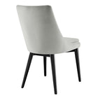 Modway - Viscount Performance Velvet Chaise à manger - Gris clair-Capacité du poids de la chaise : 300 lbs.