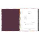 Blueline - Agenda Mensuel 17 Mois D’Août À Décembre - 9 1/4 po H x 7 1/4 po l - Motif Floral - Bilingue-Comprend des calendriers de référence