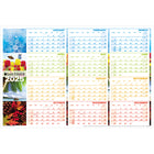 Day-Timer - Planificateur mural flexible effaçable horizontal saisonnier 2025 - 24 po H x 36 po l - bilingue-12 mois : janvier 2025 à decembre 2025