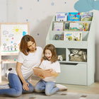HOMCOM - Bibliothèque pour enfants avec tiroir - vert-Une hauteur appropriée permet aux enfants d’atteindre seuls les jouets et les livres  
