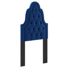 Modway - Augustine Touffe Performance Velvet Tête de lit jumelée, Marine-Rembourrage en mousse dense