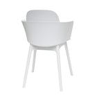 Dura Housewares - Ensemble de 4 chaises blanches Granada - white - paquet de 4-4
