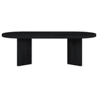 Hudson&Canal - Table basse ovale Alma 48 po de largeur - Grain noir-La table est fabriquée à partir de matériaux MDF de haute qualité et durables