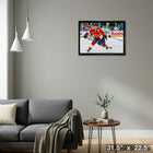 Matthew Tkachuk Florida Panthers - Toile encadree - 31" x 22"-Prêt à accrocher - livré entièrement assemblé