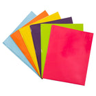 JAM Paper - Chemises plastifiées brillantes à deux pochettes avec fermoirs à griffes métalliques - couleurs tendance assorties - Paquet de 6-Taille : 9,25 x 11,5 pouces