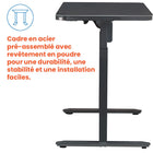Motionwise - Bureau ergonomique électrique assis-debout à moteur unique série M1 Glass - Frêne-9