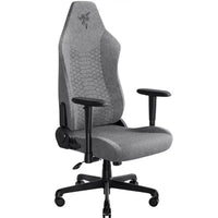 Razer - Chaise de jeu Iskur V2 X - Tissu gris-Soutien Lombaire Intégré - Conçu avec une courbe lombaire intégrée qui soutient délicatement le bas du dos et favorise une posture assise neutre, réduisant ainsi la fatigue dorsale sur de longues périodes.