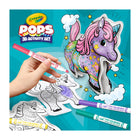 Crayola - Ensemble d’activités de personnages gonflables POPS 3D - Licornes-Comprend 4 personnages gonflables en 3D, 1 feuille d'autocollants et 5 marqueurs lavables Pip-Squeak
