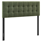 Modway - Emily Tissu tapis Tête de lit Queen size, Feuillage-Tissu de type lin haut de gamme