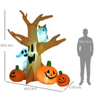 HOMCOM - Décoration gonflable d'Halloween 7 - 5 pieds - Hanté-Indice d'étanchéité IP44 et certification UL 