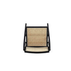 Manhattan Comfort - Lot de 4 chaises pliantes de salle à manger Lambinet 53 cm style industriel chic - noir et cannage naturel-Garantie limitée du fabricant de 30 jours