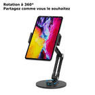 MyBat - Support pivotant à 360° pour téléphones et tablettes - Régable - universel pour bureau-Compatibilité universelle - Supports inclus pour la plupart des smartphones et tablettes