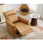 Ebello - Tayani Fauteuil inclinable manuel rembourré moderne de 31,5 po, pivotant et à bascule haut confort-Couleur de la chaise : marron