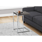 Monarch Specialties - 3637 Table D'Appoint - 25 po H/Gris/Metal Chrome-2