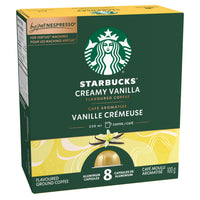 Starbucks Par Nespresso - Capsules de café - Vanille Crémeuse - Paquet de 8-Capsules de café à la vanille crémeuse compatibles avec les machines Nespresso Vertuo