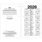 AT-A-GLANCE - Recharge de calendrier de bureau quotidien 2026 avec onglets mensuels 2 pages/jour - 6 po H x 3 1/2 po l - anglais-Papier ameliore resistant aux bavures