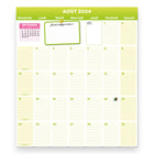 Blueline - 2024-2025 Calendrier Magnétique Frigobloc - 14 po x 1+F3:F353 1/2 po - Français-Un mois par feuille avec un bloc ligné par jour