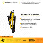 Mobile StairLift - Genesis - Monte-escalier portable - noir-Appui-tête de sécurité et ceinture abdominale offrant une sécurité supplémentaire à l’utilisateur