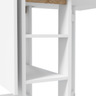 HOMCOM - Table à manger pliante à abattant avec étagères de rangement pour 4-6 personnes - blanc-La surface revêtue de mélamine est facile à nettoyer
