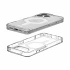 UAG - Coque Plyo robuste avec MagSafe pour iPhone 16 Pro - Blanc glacé-Coins en air-soft pour amortir les impacts