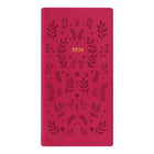Letts - 2026 Agenda hebdomadaire Woodland - 6-7/8 po x 3-1/8 po - Rose - Multilingue- Style d’intérieur intemporel avec une semaine sur deux pages