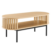 Modway - Fortitude Bois Table basse - Chêne-Forme ovale