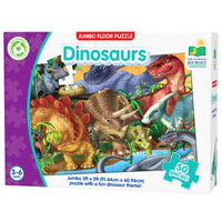 University Games - The Learning Journey Jumbo Floor Puzzles: Dinosaurs - Puzzle De Reconnaissance Des Dinosaures Pour Enfants - Puzzle Amusant Avec Des Animaux Préhistoriques-Augmente la concentration et l’attention