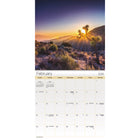 DateWorks - Mini Calendrier Mural 16 Mois 2025 Couchers de Soleil - 7 po x 7 po - Anglais-13 images de haute qualité imprimées sur du papier Premium.