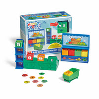 Hand2Mind - Numberblocks Mini marché - Fais le total-Encourage les enfants à résoudre des problèmes de manière créative en utilisant leurs pièces de monnaie dans différentes combinaisons pour acheter des snacks