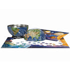 Eurographics - Casse-tête en boîte métallique en forme de la planète Terre - 550 pièces-Panneau bleu européen