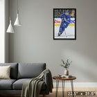 Auston Matthews 20x29 sur toile Maple Leafs Action-V - Toile encadree - 22" x 31"-Prêt à accrocher - livré entièrement assemblé