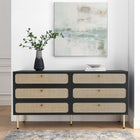 Modway - Chaucer 6 tiroirs Commode, Noir-Tiroirs spacieux à glissement complet